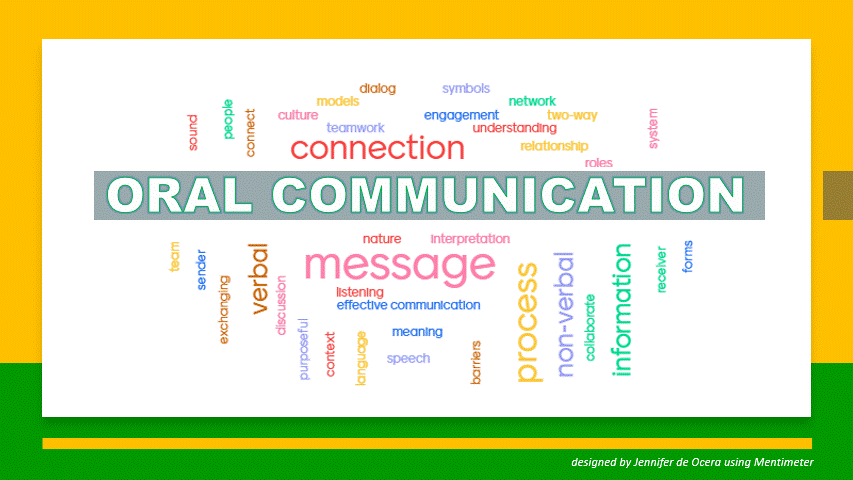 G11-SHS-Oral Communication Quarter 2 - Mr. Ritzmond Tapayan
