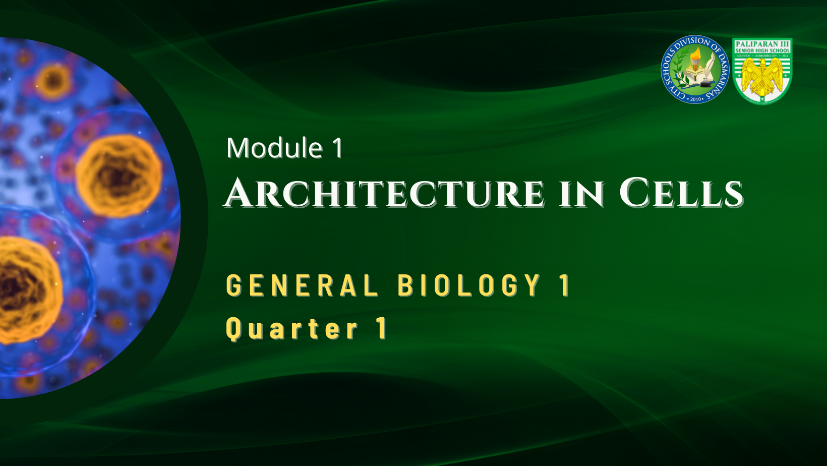 342298-Paliparan III Senior High School-General Bio1ogy1-11-Quarter1-Module 1:Architecture in Cells