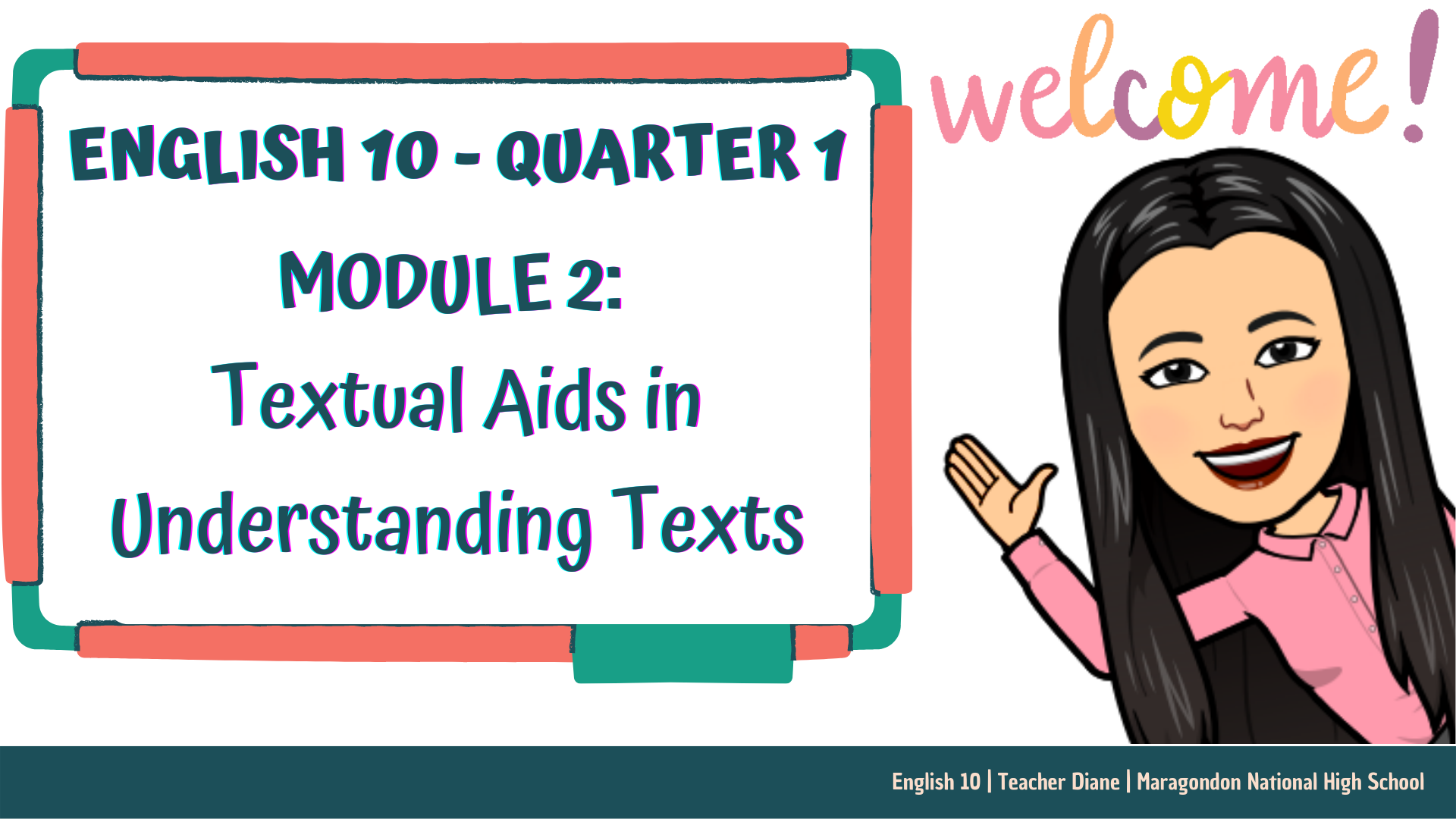 301204-Maragondon National High School-English 10-Quarter 1-Module 2:Textual Aids in Understanding Texts